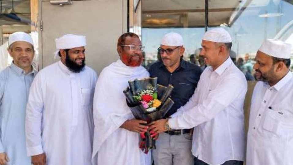 എസ്.വൈ.എസ് ഹജ്ജ് സെല്‍ തീര്‍ത്ഥാടകര്‍ക്ക് സ്വീകരണം