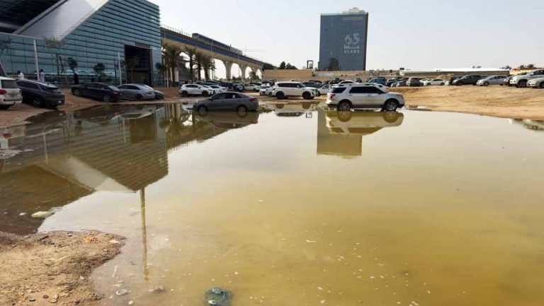 metro parking rain water