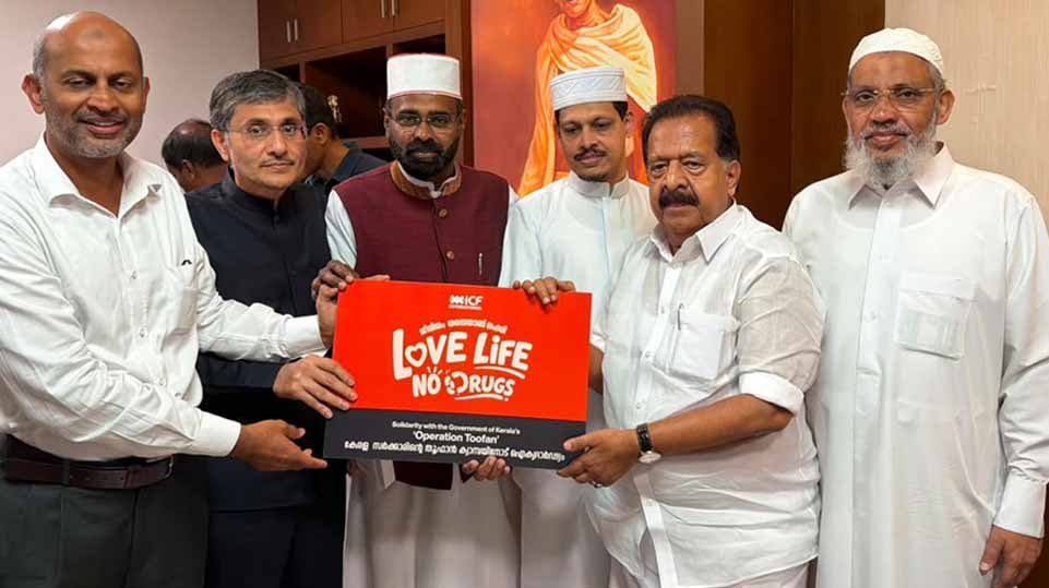 ലഹരിക്കെതിരെ ‘തൂഫാന്’: ഐസിഎഫിന്റെ ആഗോള പ്രചാരണം രമേശ് ചെിത്തല ഉദ്ഘാടനം ചെയ്തു