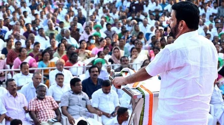 sreekandan m p with people